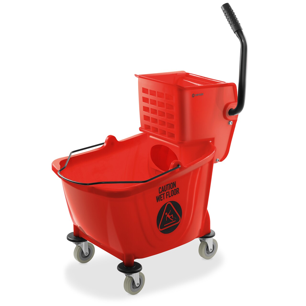 Dryser Commercial Side Press Wringer Combo Mop Bucket, 33 Quart